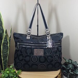 Coach Poppy Op Art / Lurex Glam Tote